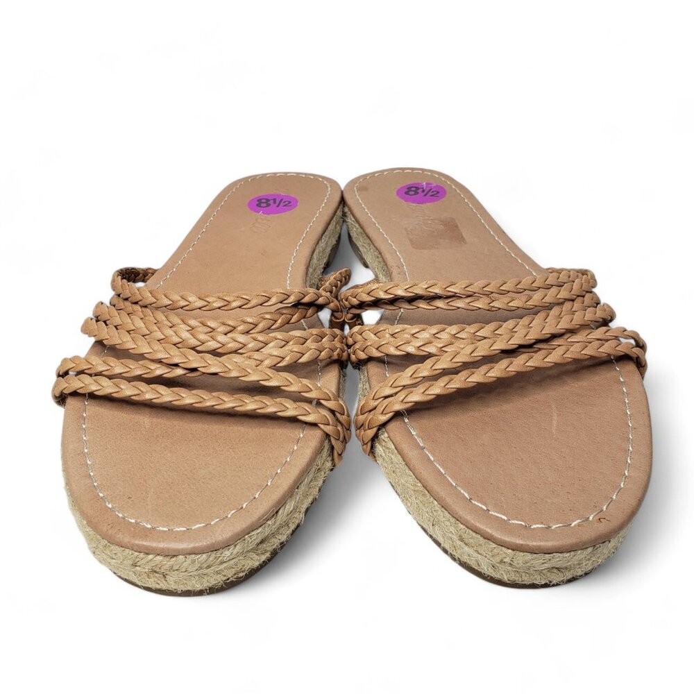 Madewell Katheryn Espadrille Sandal Women's Leather Braided Strap Boho Slide 8.5 - Picture 2 of 8